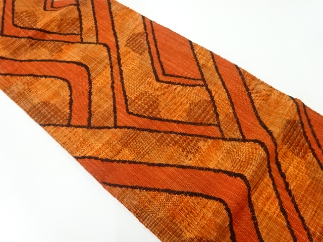 JAPANESE NAGOYA OBI / MAWATA TSUMUGI / WOVEN ABSTRACT